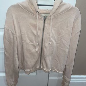 Light pink cropped hoodie